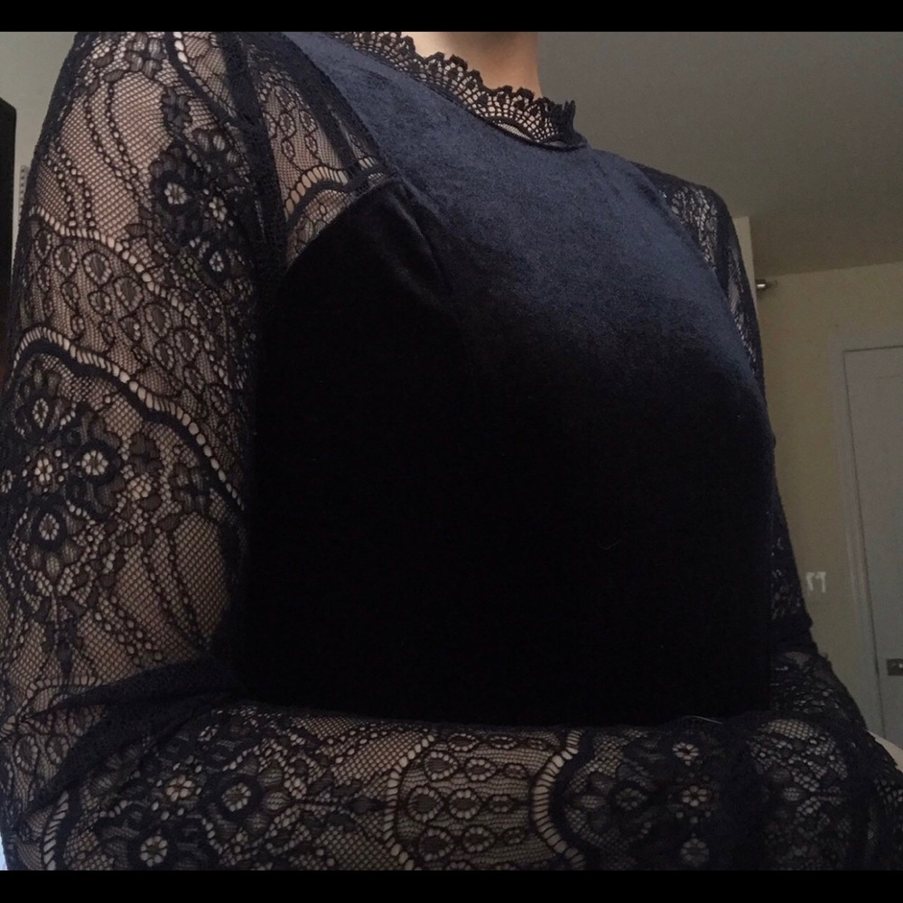 black velvet and lace dress!